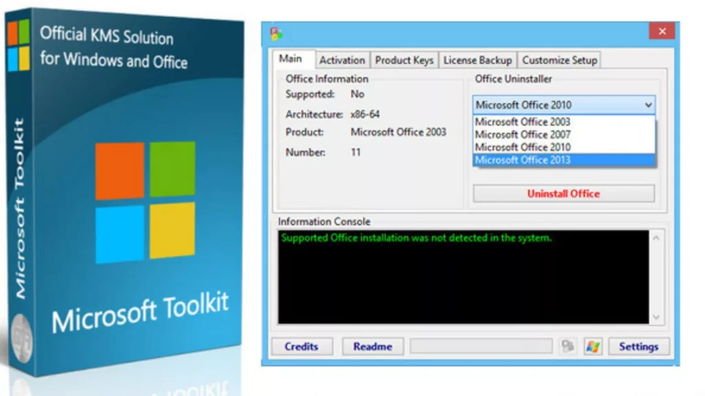 Microsoft Toolkit Supported Products